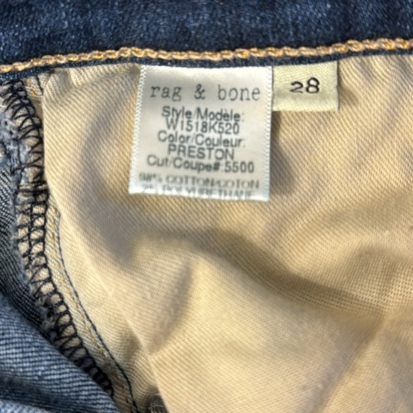 Rag & Bone The Dash Jeans in Preston - Size 28 - Picture 6 of 6